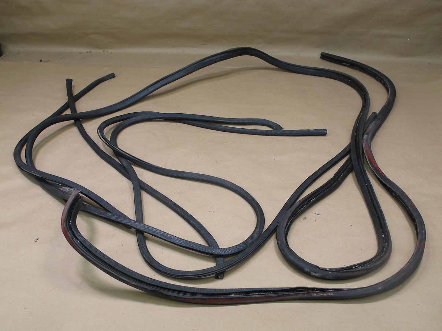 80-82 Porsche 924 Door Trunk Weatherstrip Rubber Seal Gasket Set OEM