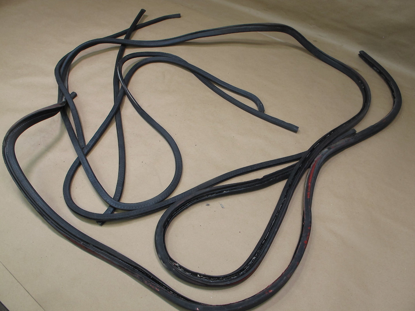 80-82 Porsche 924 Door Trunk Weatherstrip Rubber Seal Gasket Set OEM