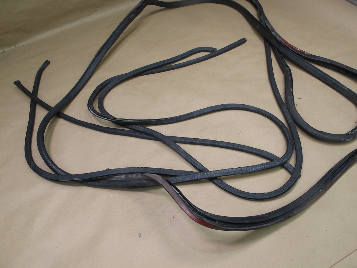 80-82 Porsche 924 Door Trunk Weatherstrip Rubber Seal Gasket Set OEM