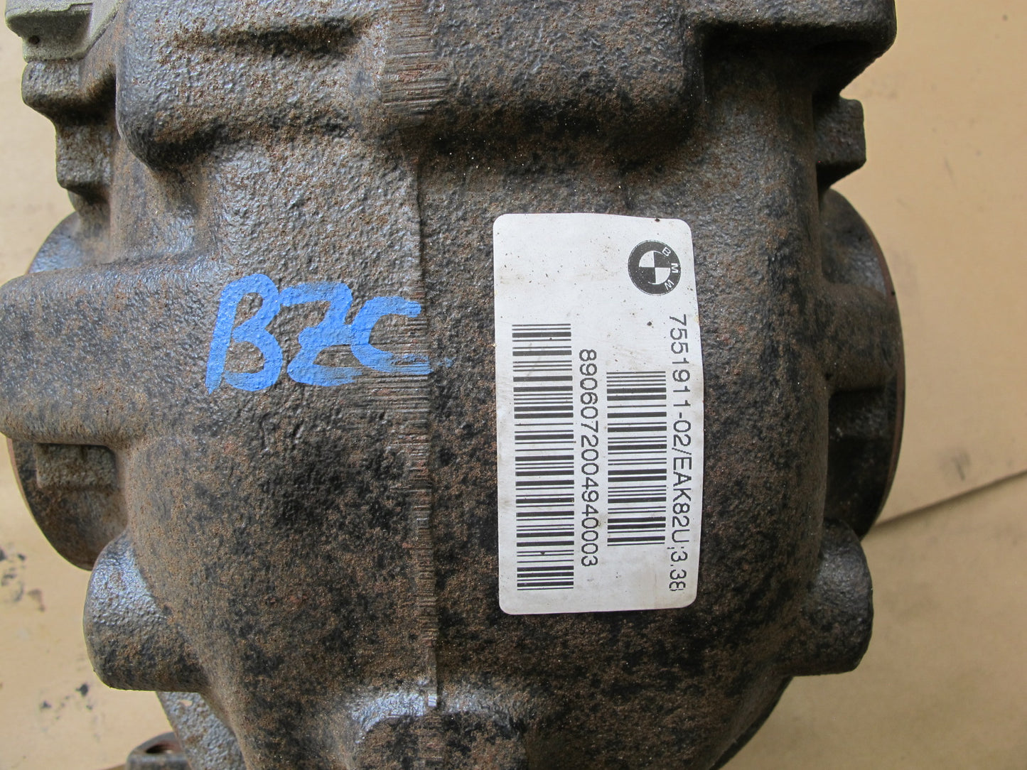 06-08 BMW E85 Z4 3.0L N52 RWD Rear Differential Carrier 3.38 Ratio 125K OEM