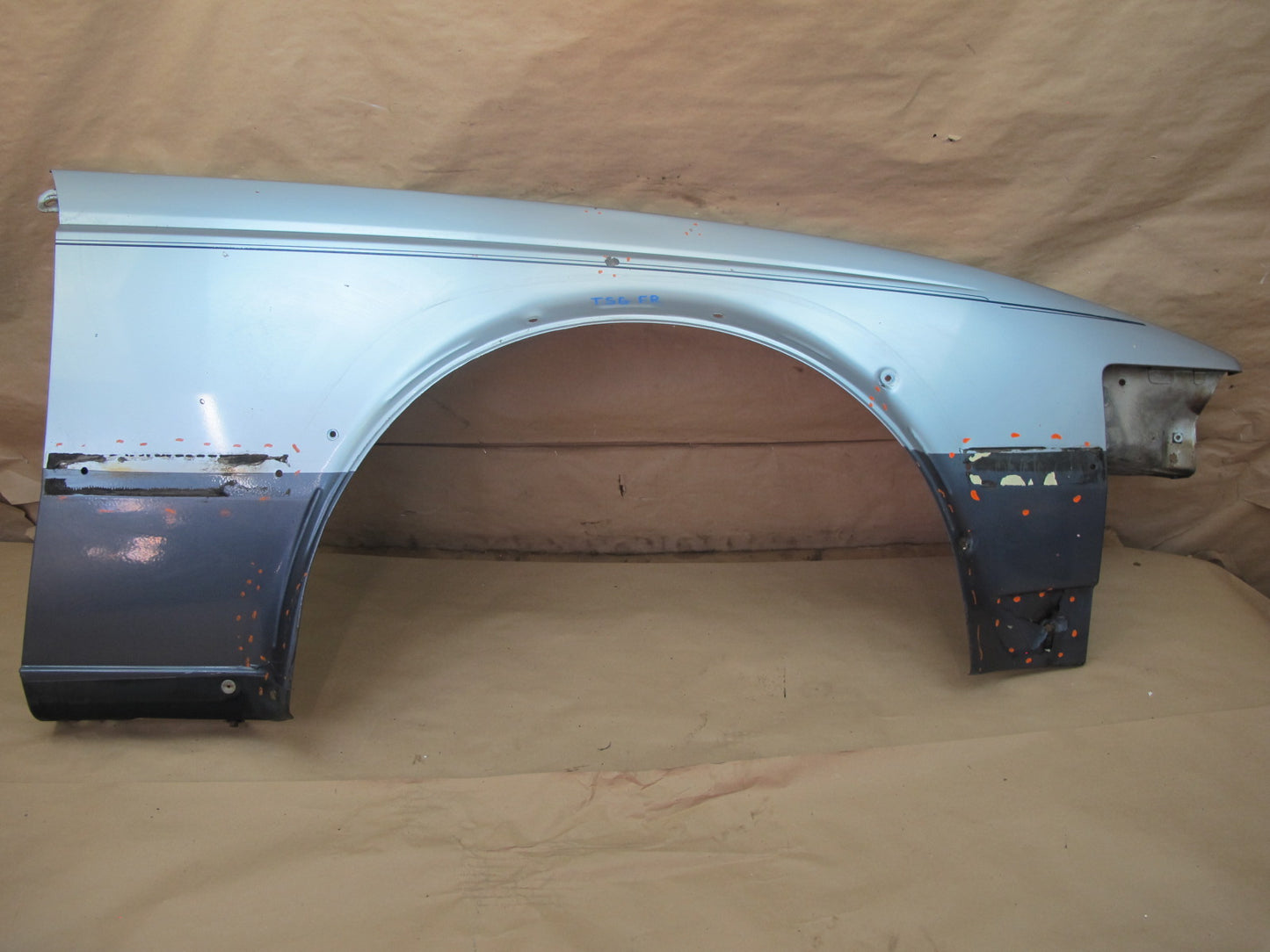 83-85 Toyota Calica Supra MA67 Front Right Fender Shell Cover Panel Blue OEM