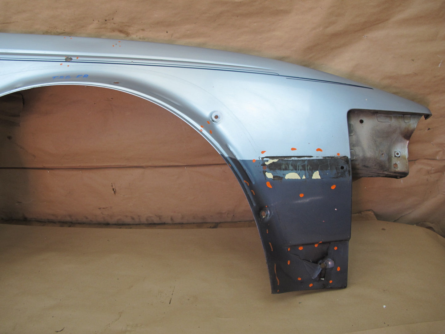 83-85 Toyota Calica Supra MA67 Front Right Fender Shell Cover Panel Blue OEM