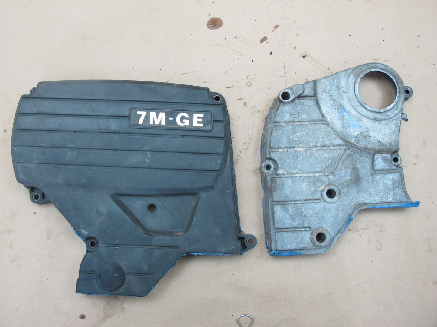 89-92 Toyota Supra MK3 7MGTE Engine Motor Lower & Upper Timing Belt Cover OEM