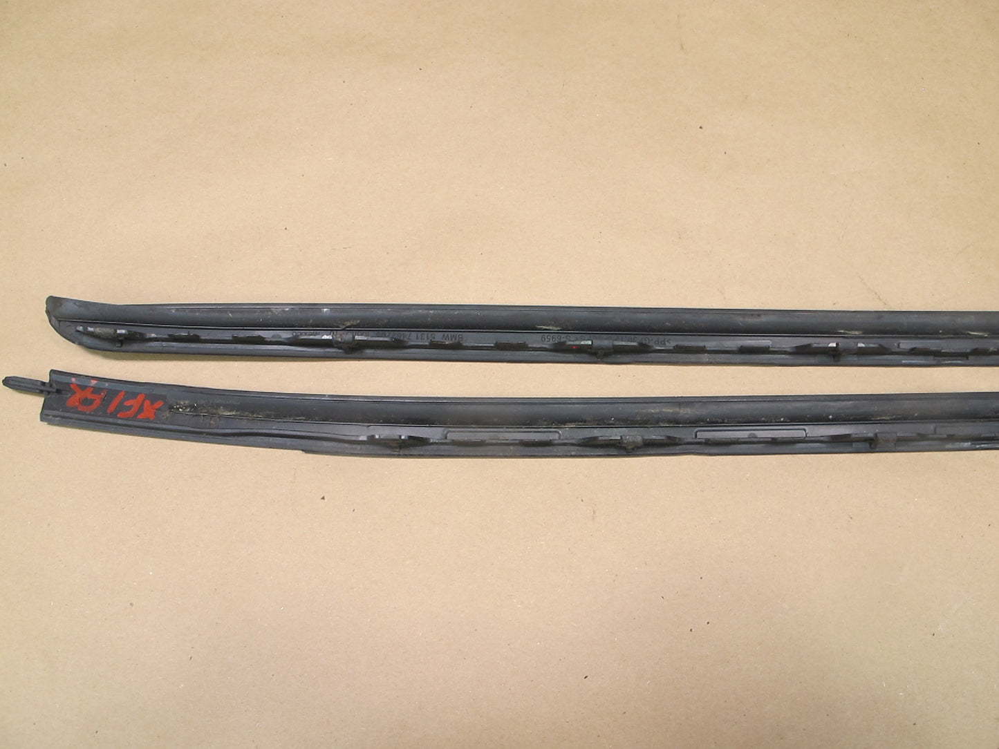 14-18 BMW F15 X5 Left & Right A Pillar Windshield Trim Drip Molding Set OEM