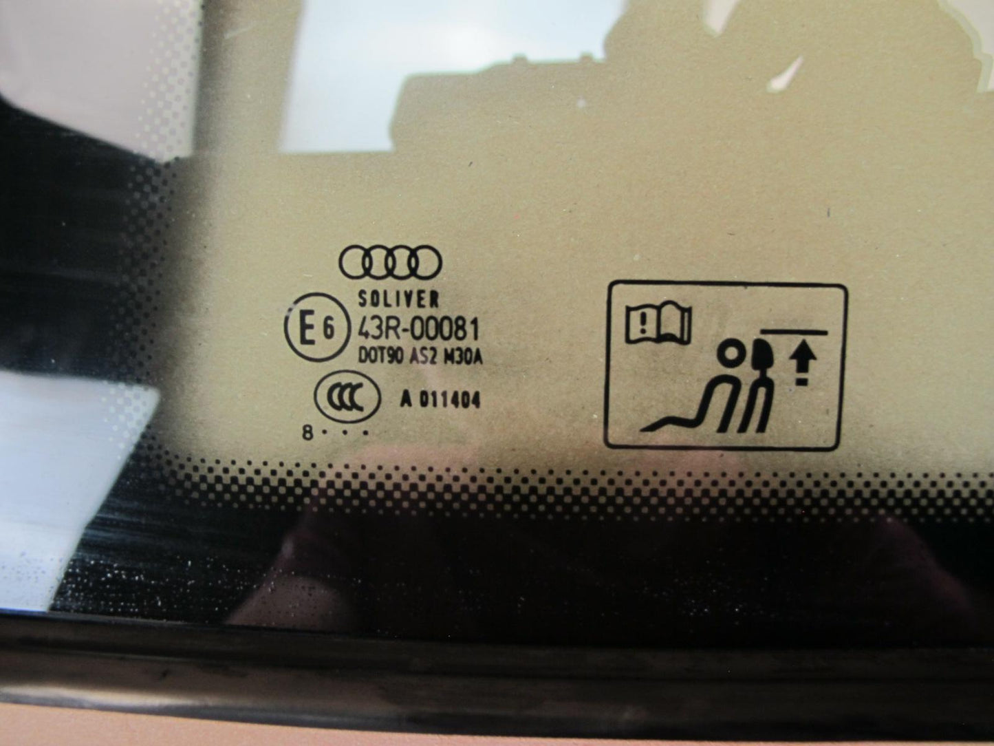 08-16 Audi 8T A5 S5 Coupe Rear Left Quarter Glass Window OEM