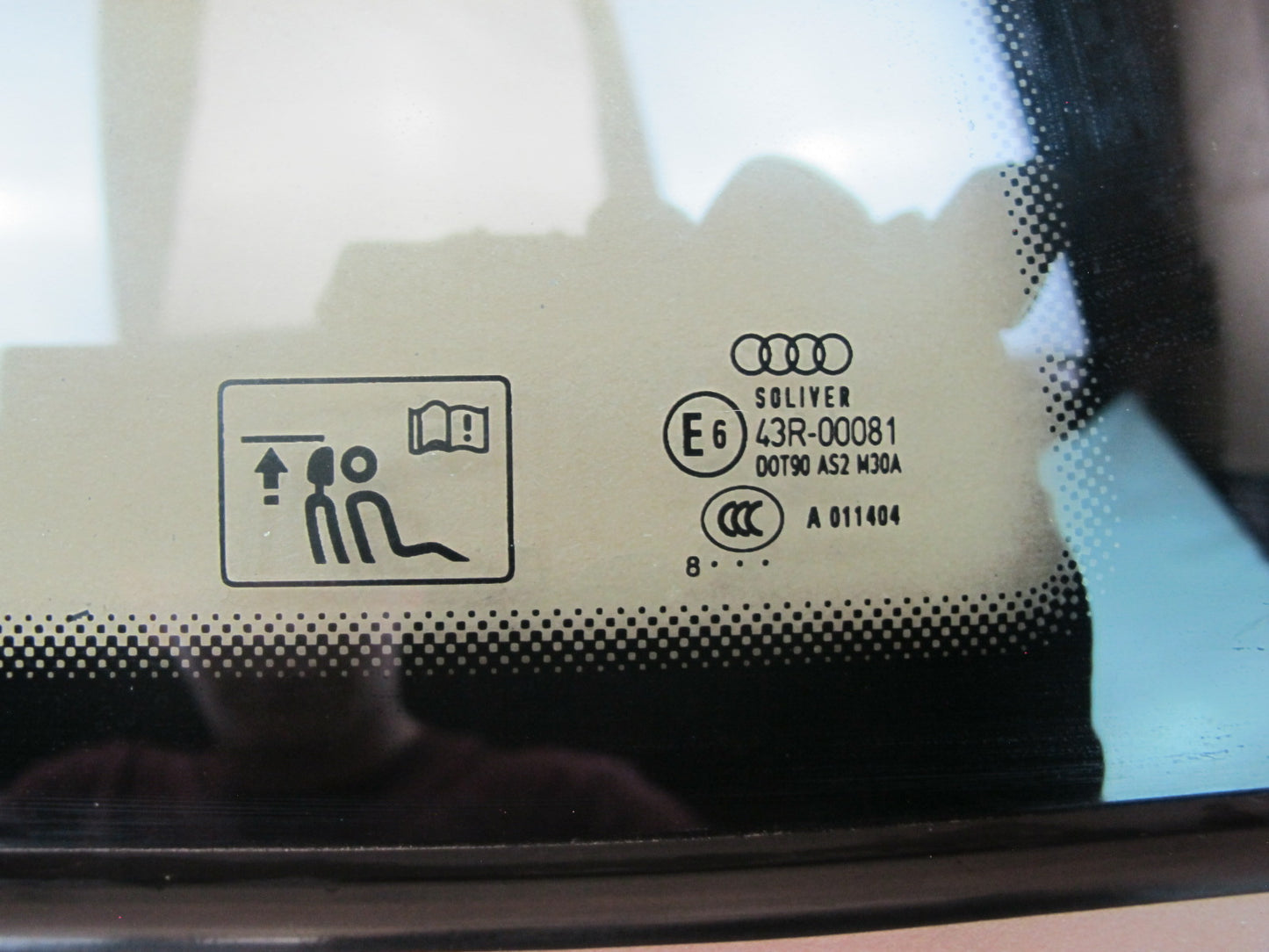 08-16 Audi 8T A5 S5 Coupe Rear Right Quarter Glass Window OEM