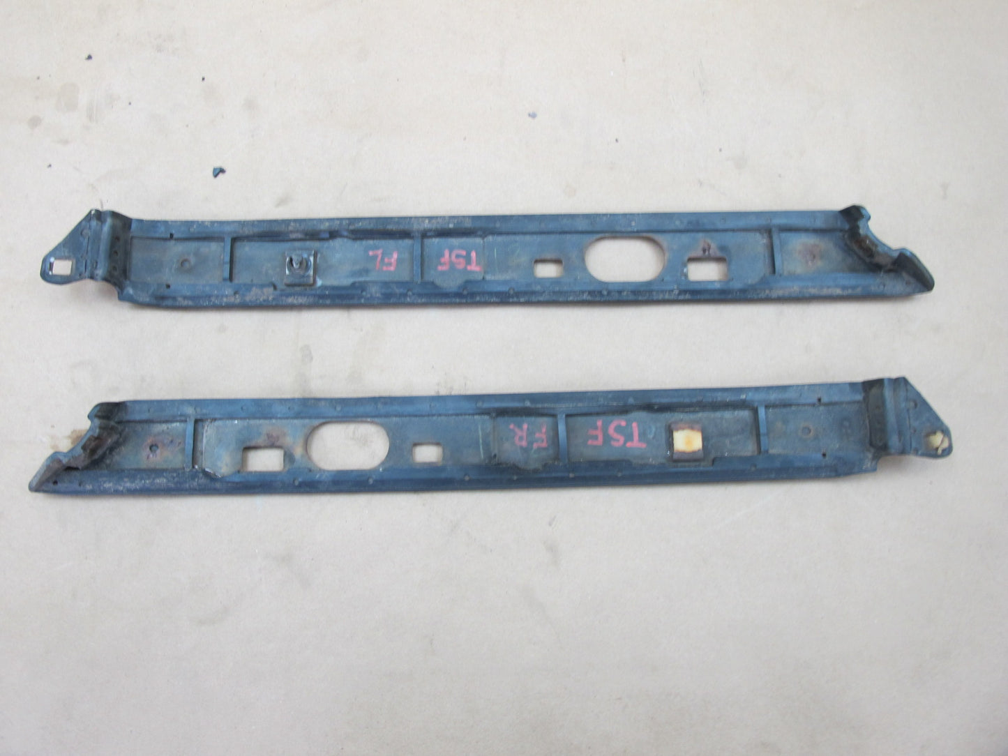 86-88 Toyota Supra A70 MK3 Rear License Plate Trim Molding Set Brown OEM