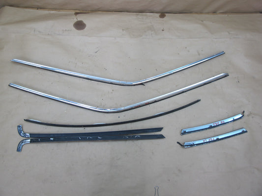 86-88 Toyota Supra A70 MK3 Front Left & Right Windshield Door Molding Set OEM