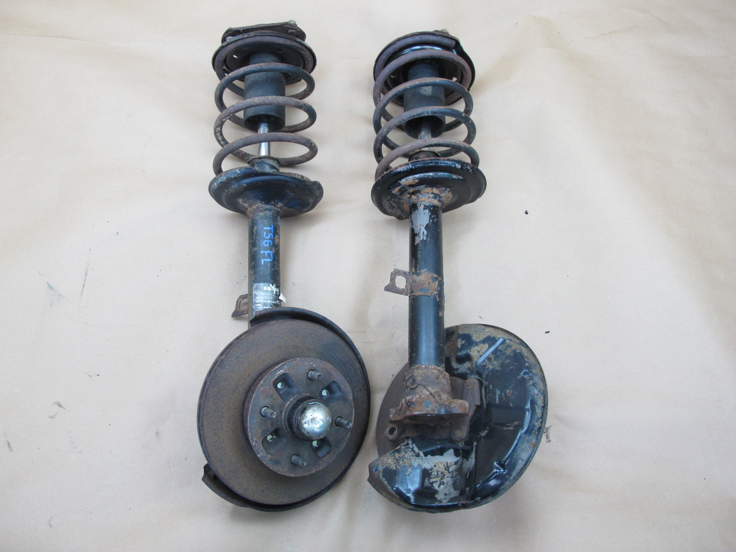 1984 Toyota Supra MA67 Front Spindle Knuckle Shock Absorber Wheel Hub Set OEM