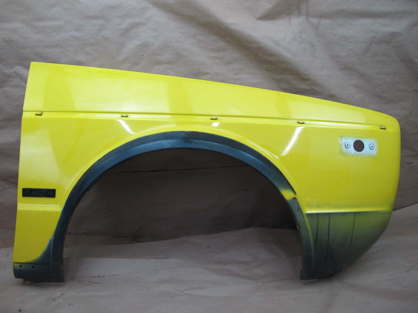 85-93 VW Golf MK1 Cabriolet Front Right Fender Shell Cover Panel Yellow OEM