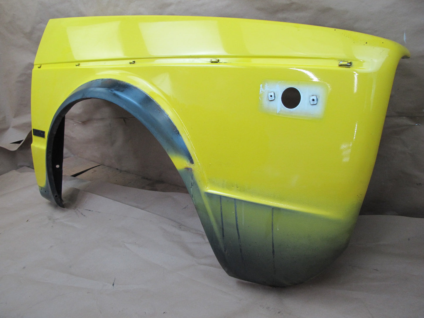 85-93 VW Golf MK1 Cabriolet Front Right Fender Shell Cover Panel Yellow OEM