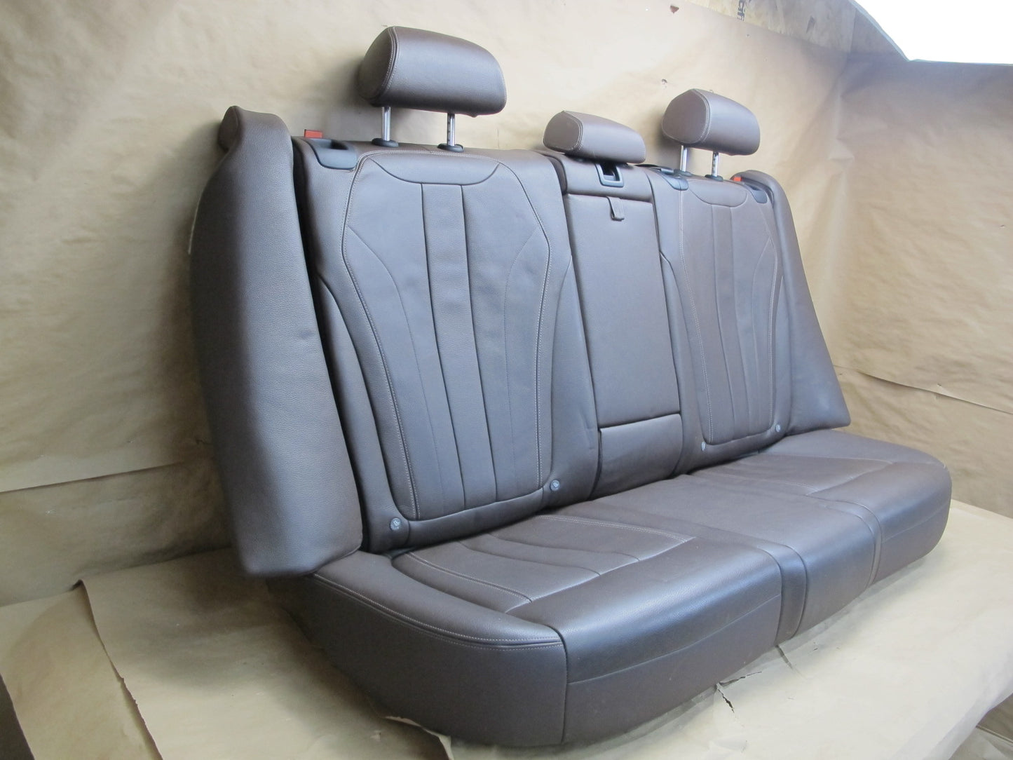 14-18 BMW F15 X5 Rear Second 2ND ROW Leather Seat w Headrest Mocha OEM