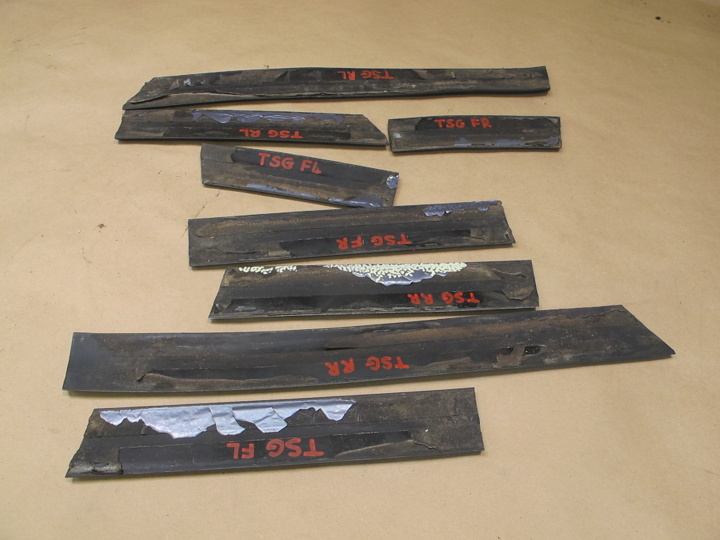 84-85 Toyota Supra MA67 Set of 8 Left & Right Side Trim Molding Cover OEM