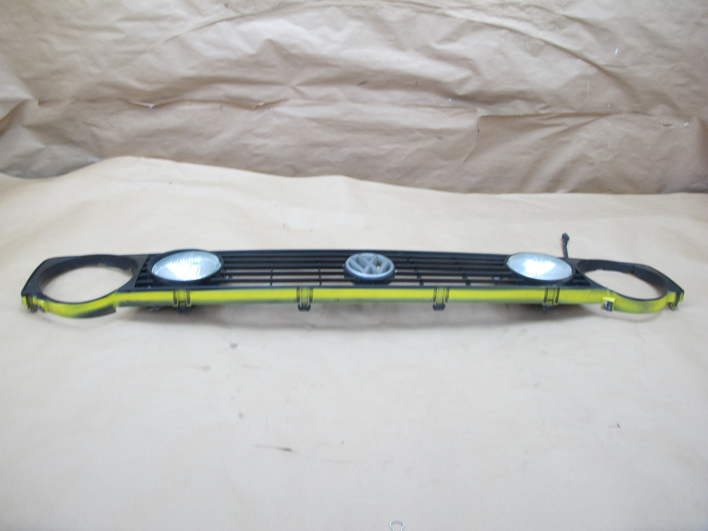 88-93 VW Golf MK1 Cabriolet Quad Round Headlight Grille & Fog Light Assy OEM