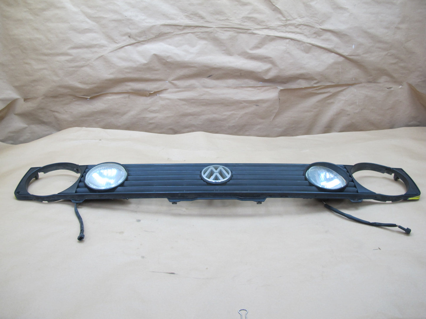 88-93 VW Golf MK1 Cabriolet Quad Round Headlight Grille & Fog Light Assy OEM