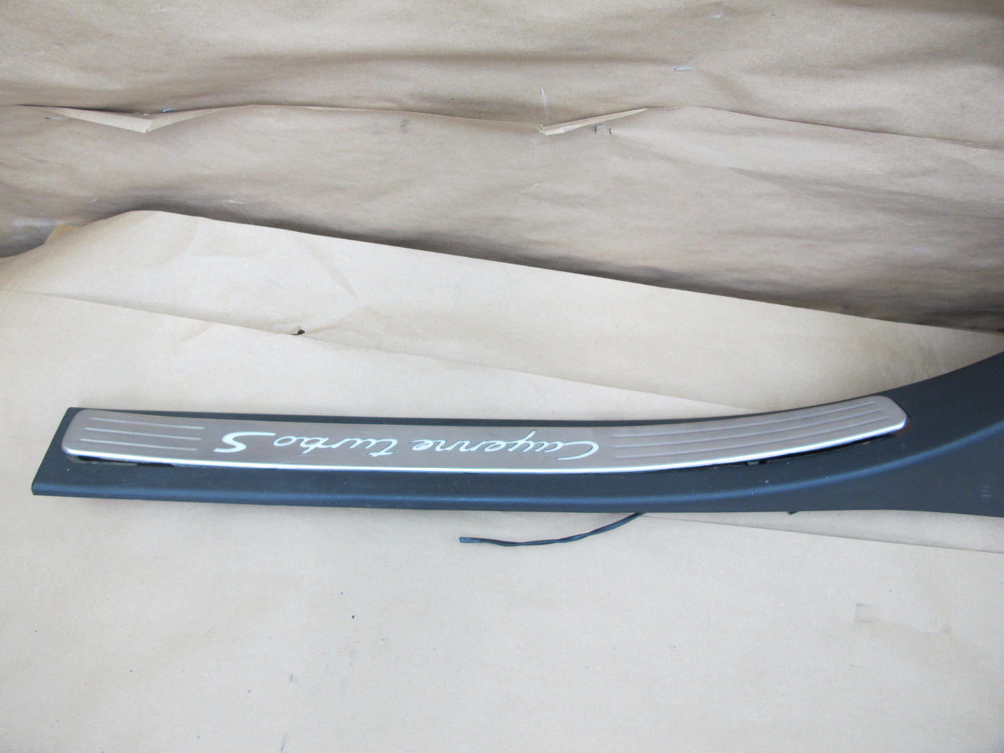 03-10 Porsche Cayenne 955 Turbo S Door Scuff B Pillar Lower Trim Panel Set of 2