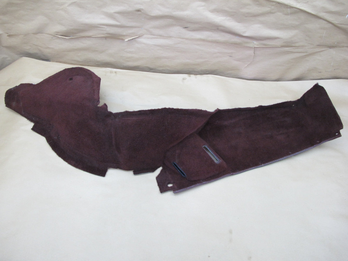 84-91 Porsche 944 Rear Left Trunk Carpet Trim Liner Cover Burgundy OEM