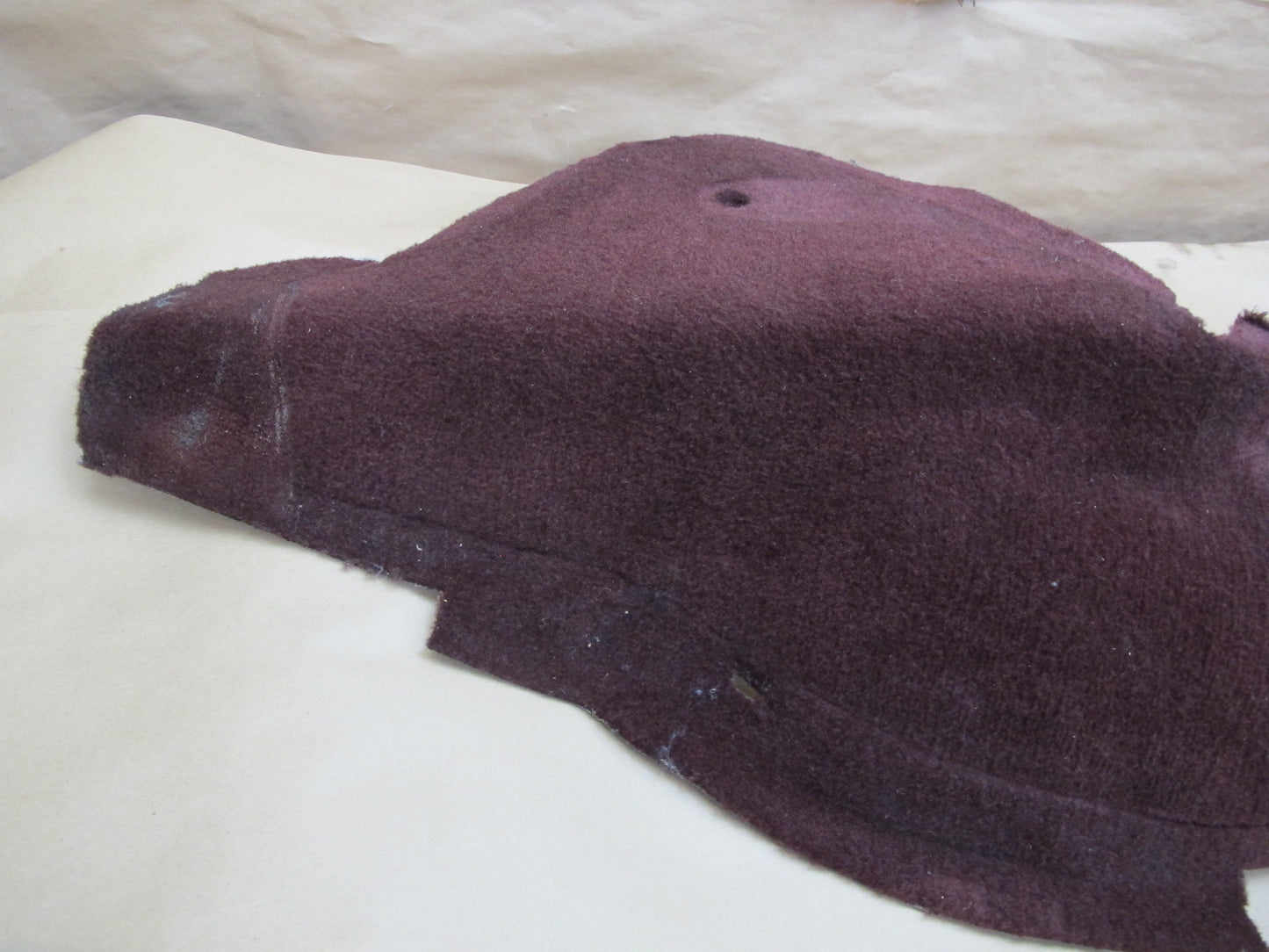 84-91 Porsche 944 Rear Left Trunk Carpet Trim Liner Cover Burgundy OEM