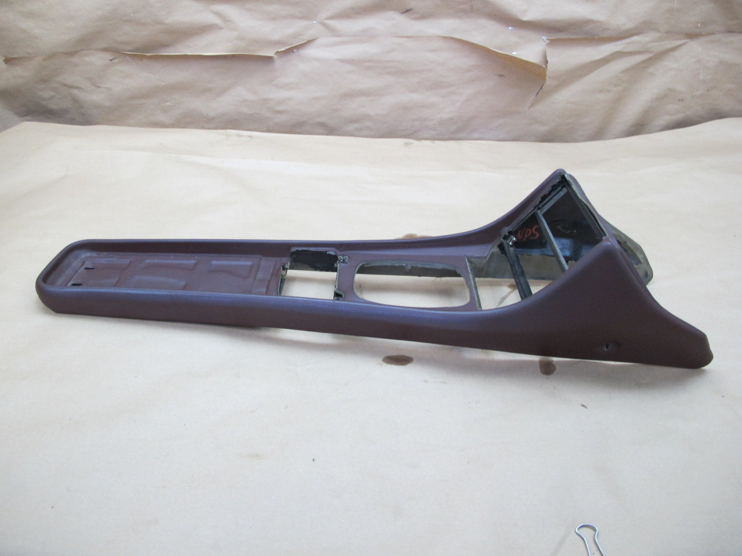 86-91 Porsche 944 Center Console Trim Cover Panel Burgundy 94455205100 OEM