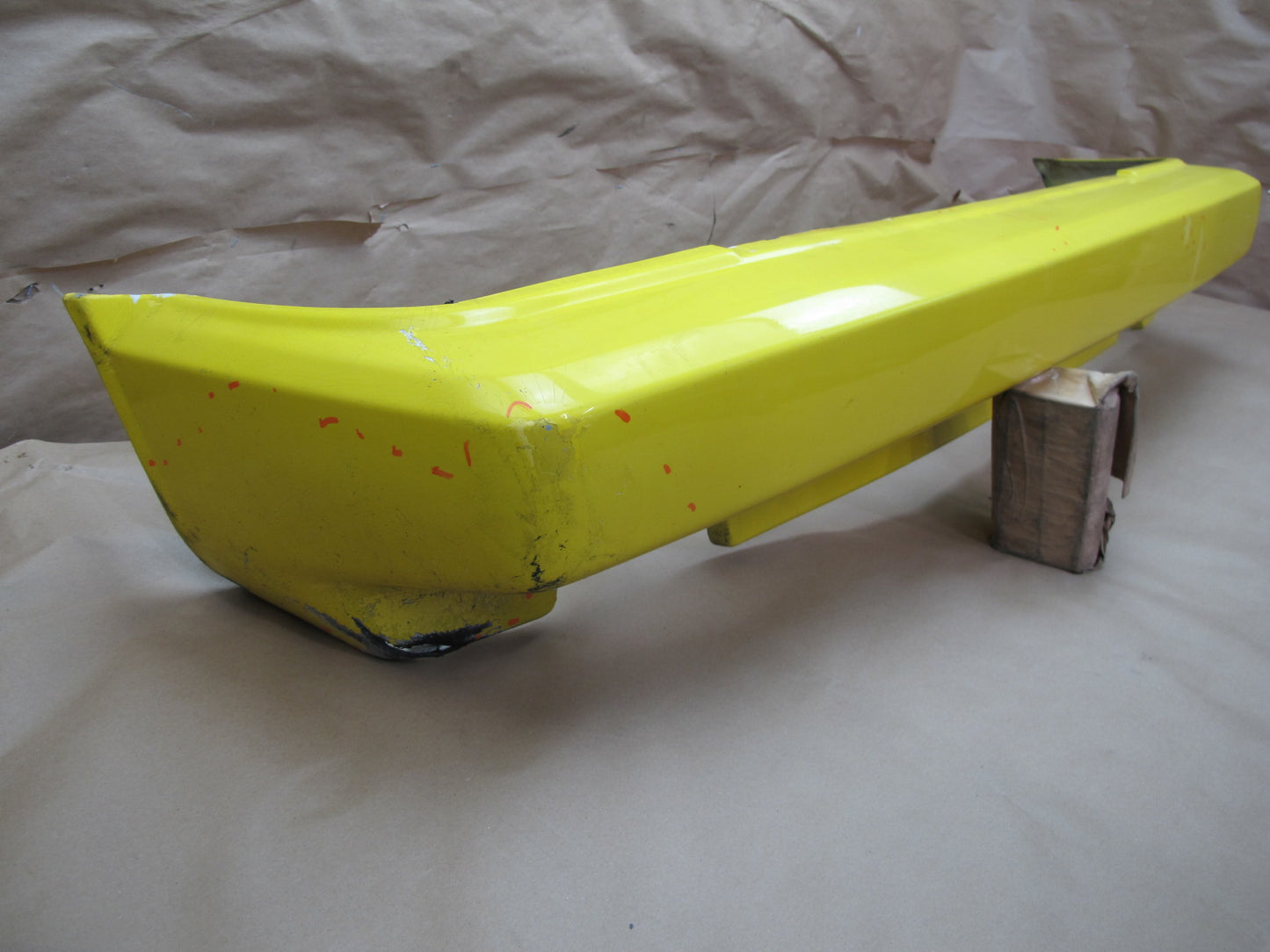 88-93 Volkswagen VW Golf MK1 Cabriolet Rear Bumper Cover Yellow OEM