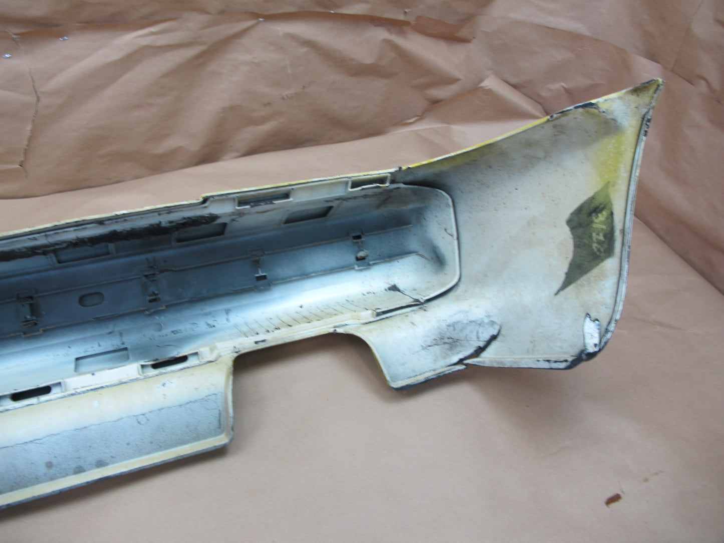 88-93 Volkswagen VW Golf MK1 Cabriolet Rear Bumper Cover Yellow OEM