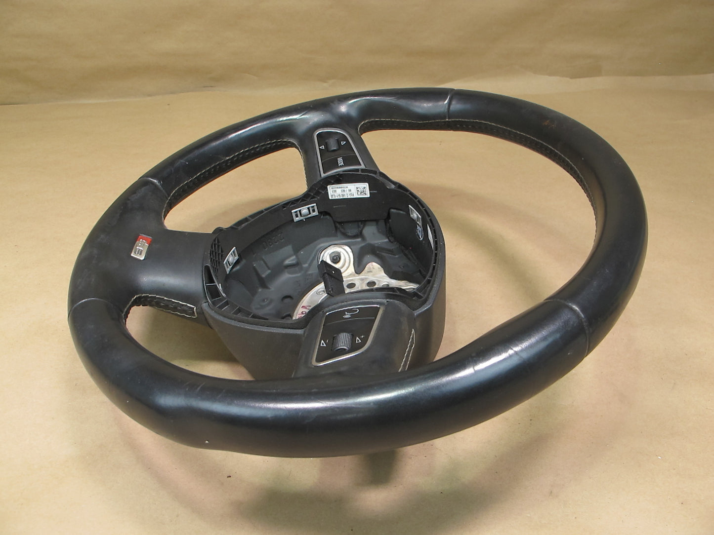 09-12 Audi 8T A5 S5 Leather Sport Steering w Paddles & Controls OEM