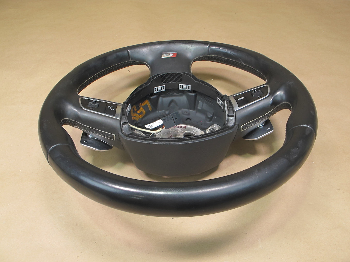 09-12 Audi 8T A5 S5 Leather Sport Steering w Paddles & Controls OEM