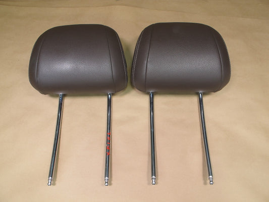 14-18 BMW F15 X5 Set of 2 Front Left & Right Seat Leather Headrest Mocha OEM