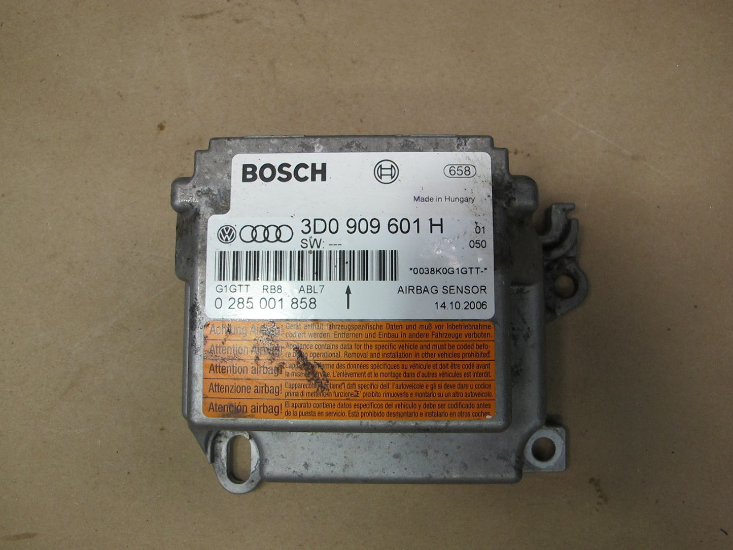 05-06 PORSCHE CAYENNE 955 SRS AIRBAG CONTROL MODULE UNIT 3D0909601H OEM