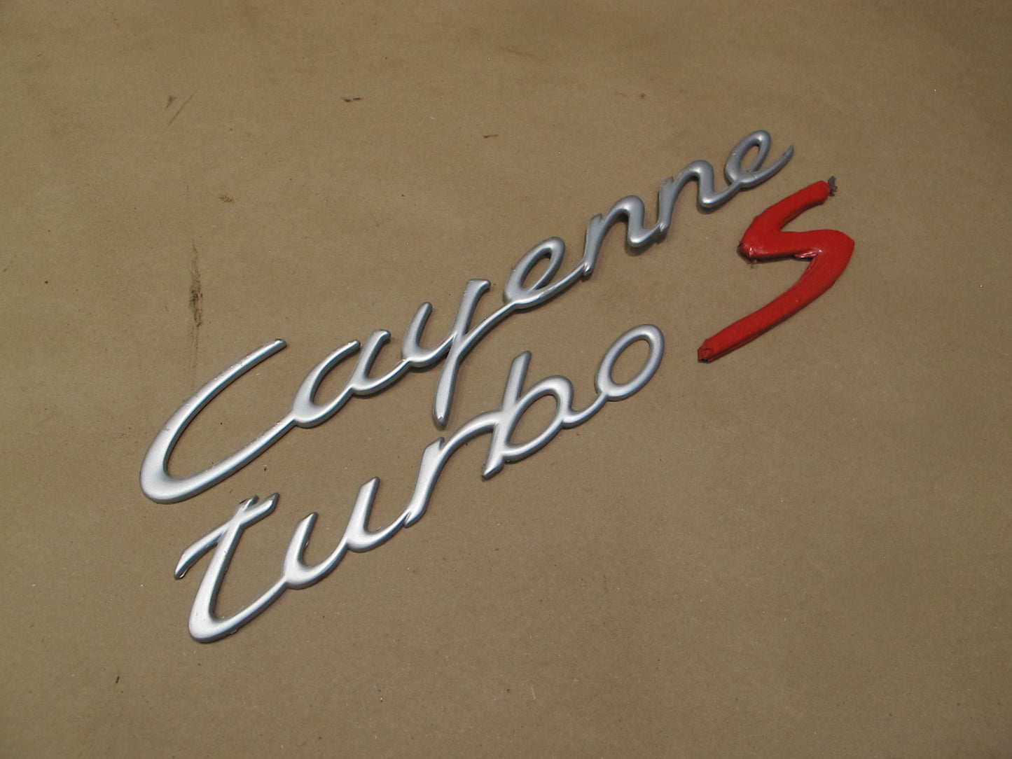 2006 Porsche Cayenne 955 Turbo S Rear Trunk Lid Emblem Logo Symbol Set