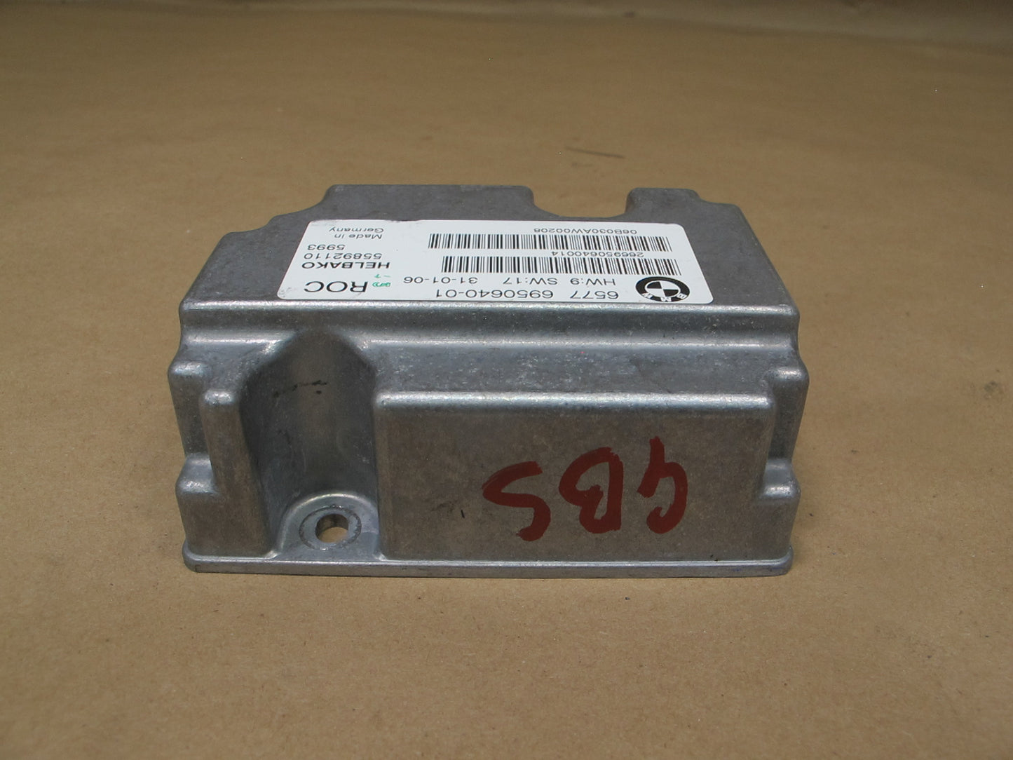 06-10 BMW E64 CONVERTIBLE ROLL OVER DETECTION CONTROL UNIT 6950640 OEM