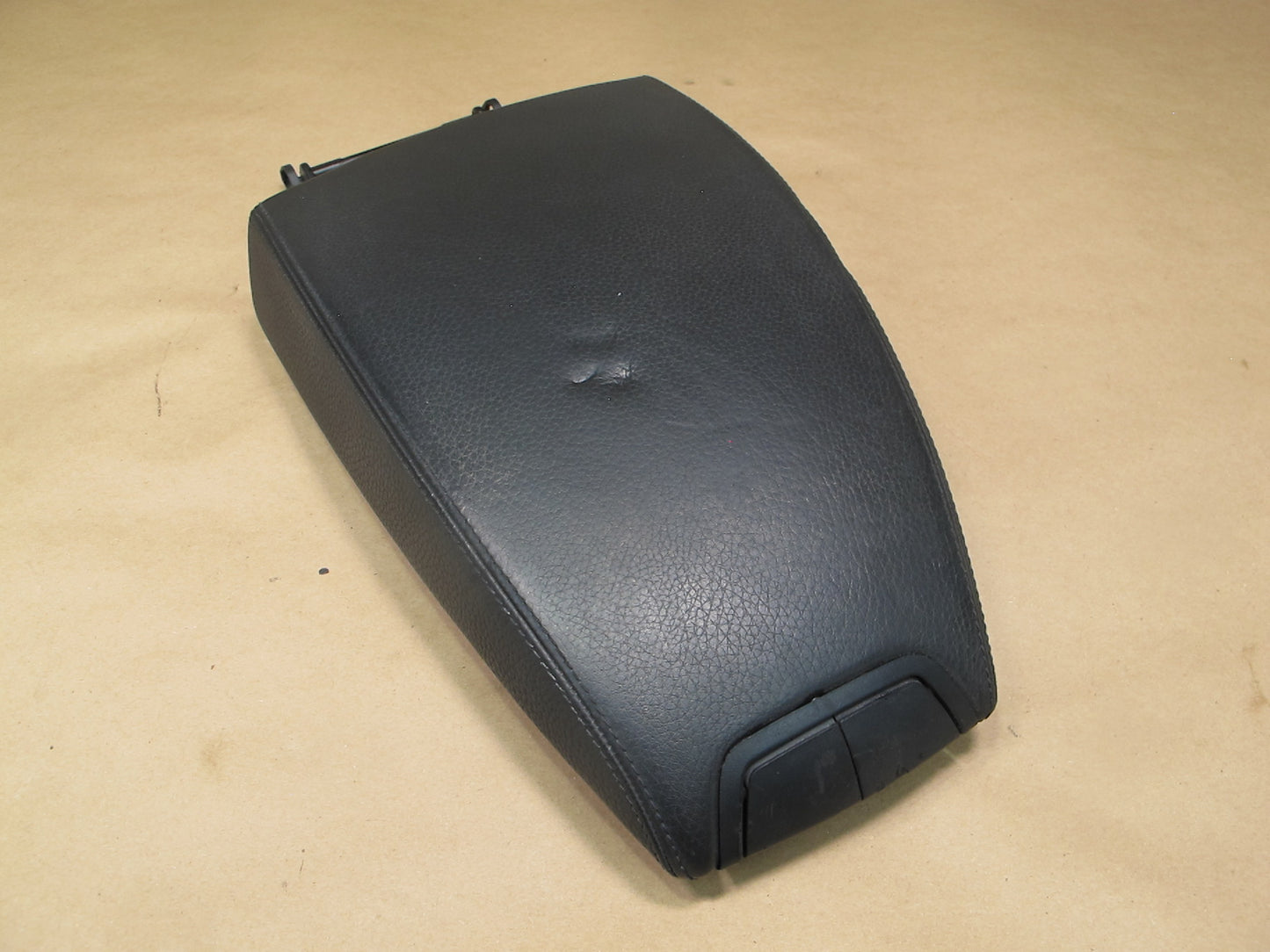 06-10 BMW E63 E64 Center Console Front Armrest Cover Leather Black OEM