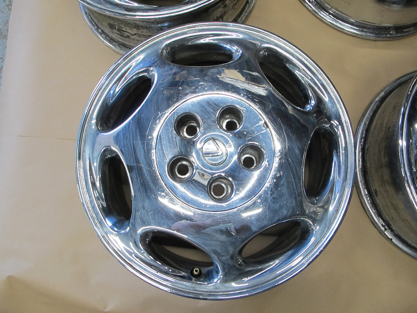 99-00 Lexus UCF20L LS400 16" R16 Chrome Alloy Wheel Rim Set 16X7J ET45 OEM