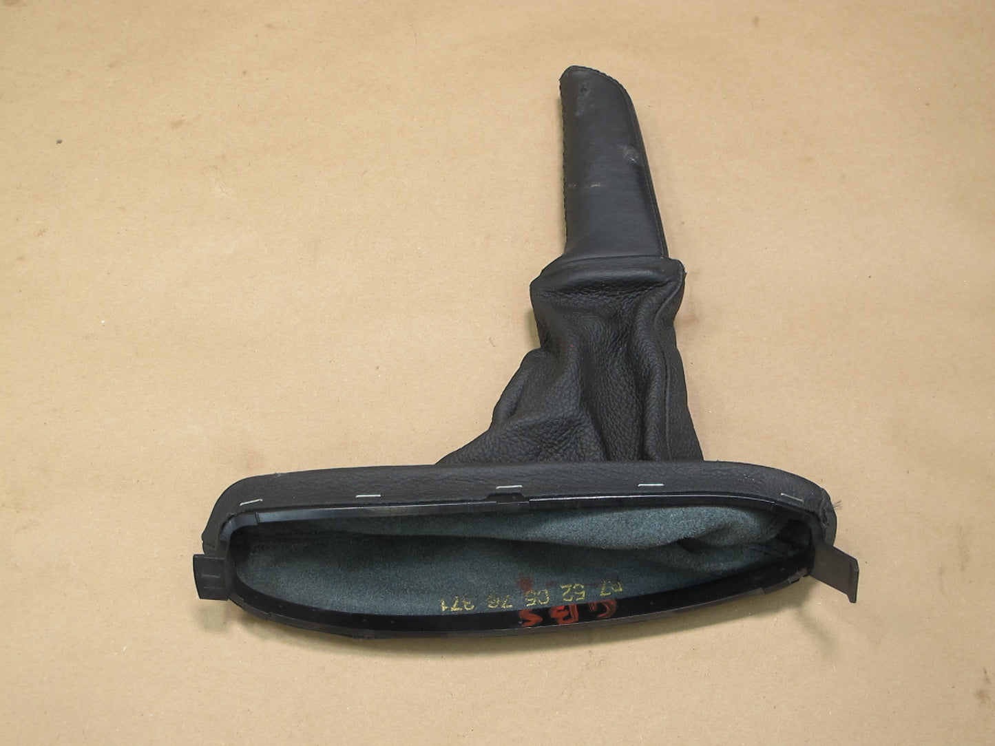 06-10 BMW E63 E64 6-SERIES Parking Brake Handle Leather Boot Cover Black OEM