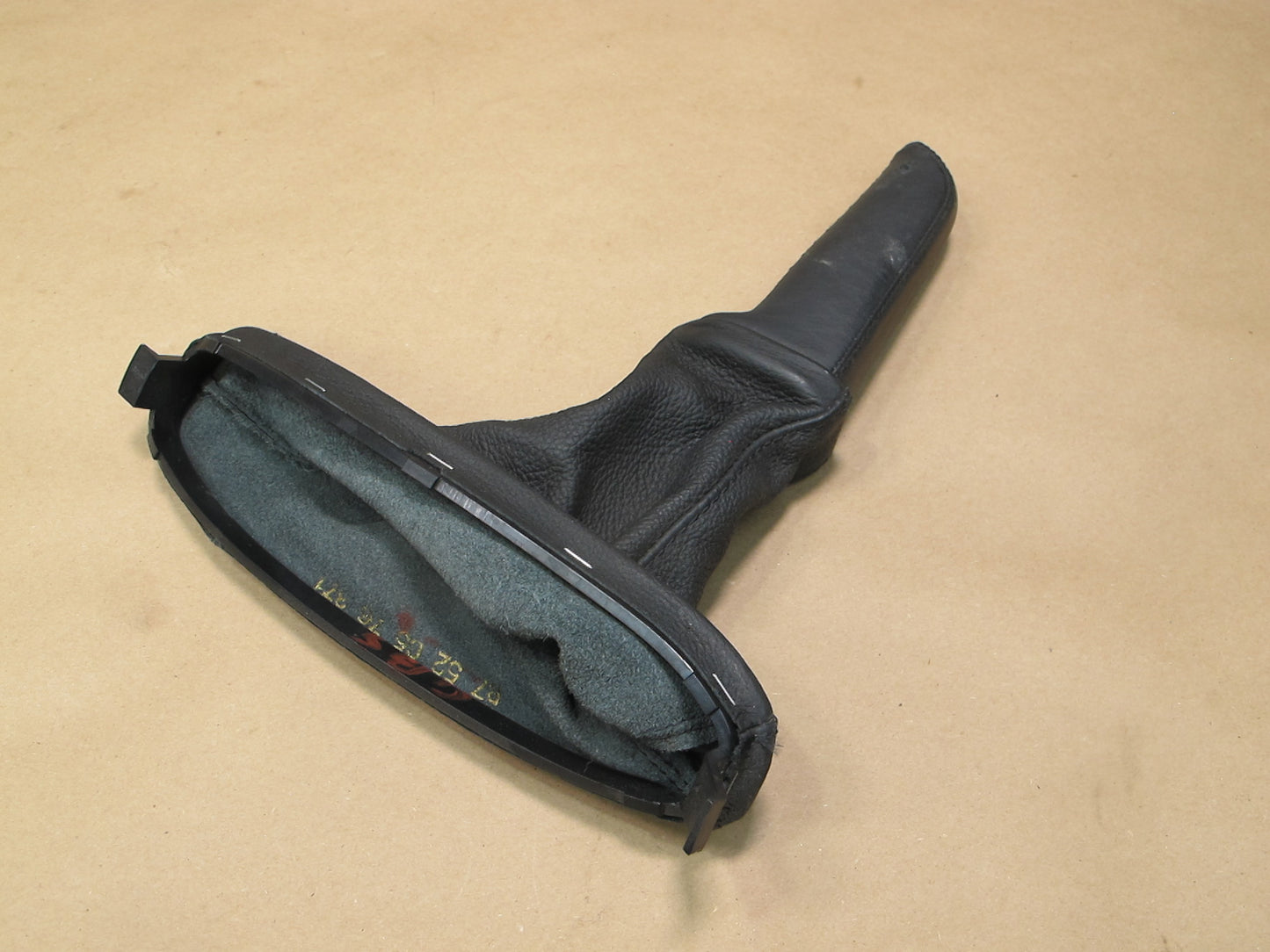 06-10 BMW E63 E64 6-SERIES Parking Brake Handle Leather Boot Cover Black OEM