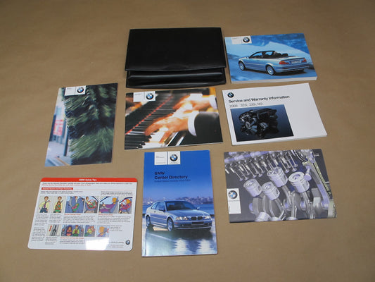 2003 BMW E46 3-SERIES User Owner Operator Guide Manual Book Set w Case OEM