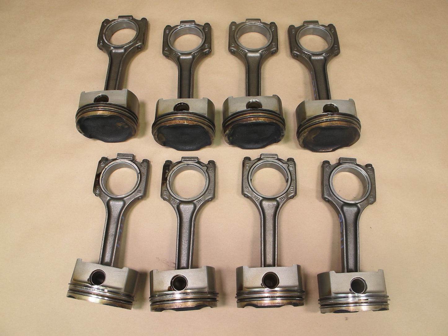 2003-2006 Porsche Cayenne 955 Turbo M48.50 Engine Piston Connecting Rod Set of 8