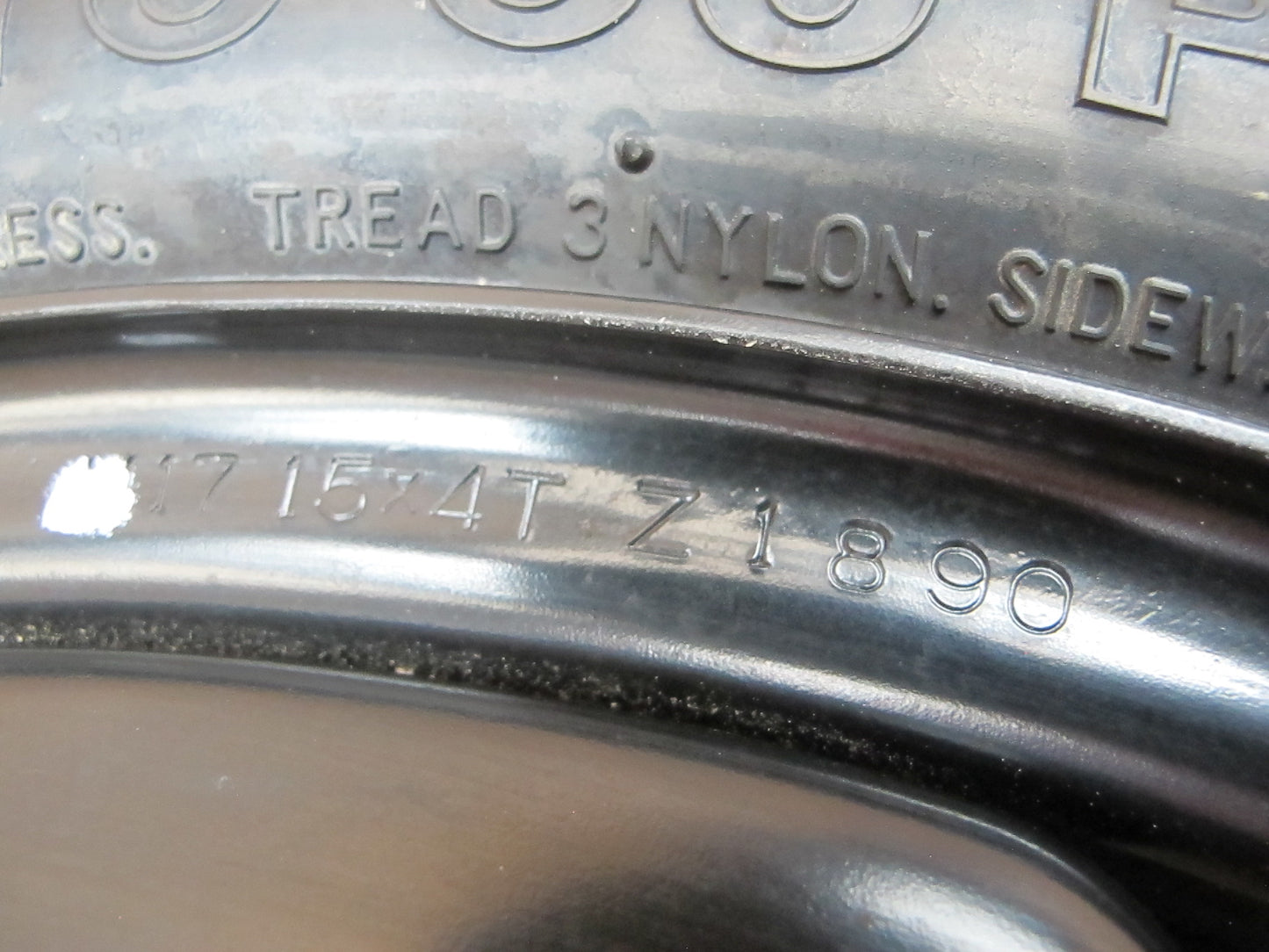 86-91 Mazda RX7 Spare 15" R15 Tire Wheel 15x4T 135/70 OEM