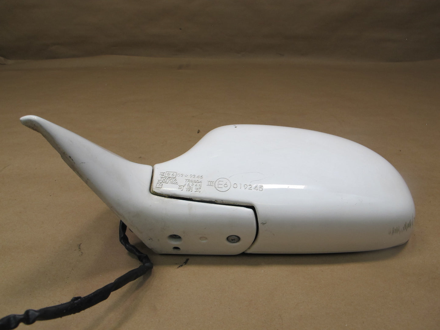 91-95 Toyota SW21L MR2 Left Door Side View Mirror White OEM