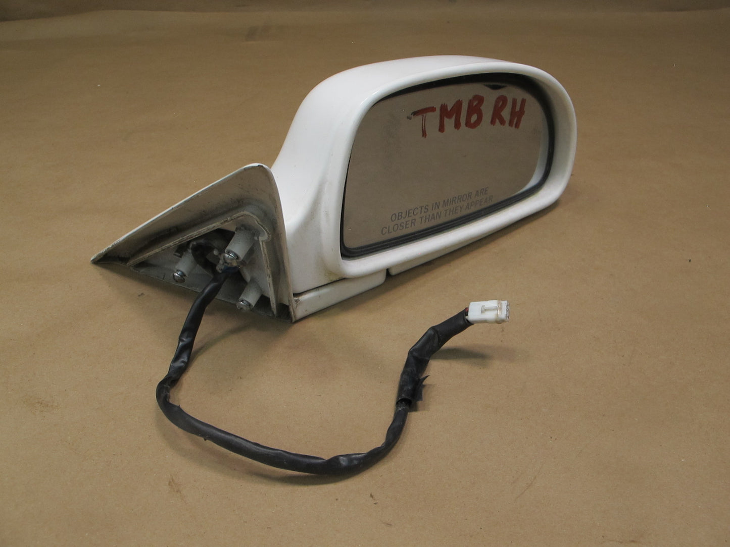 91-95 Toyota SW21L MR2 Right Door Side View Mirror White OEM