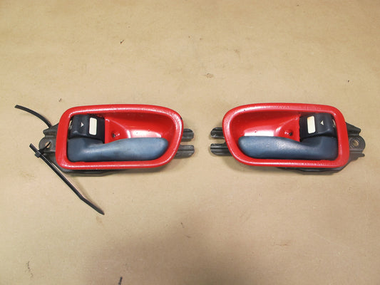 91-95 Toyota SW21L MR2 Set of 2 Left & Right Interior Door Handle w Trim OEM