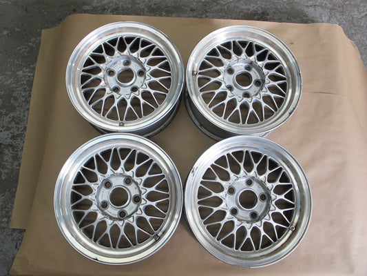 89-91 Mazda FC3S RX7 Set of 4 BBS R15 15" Alloy Wheel Rim 15x6.5 ET40 OEM