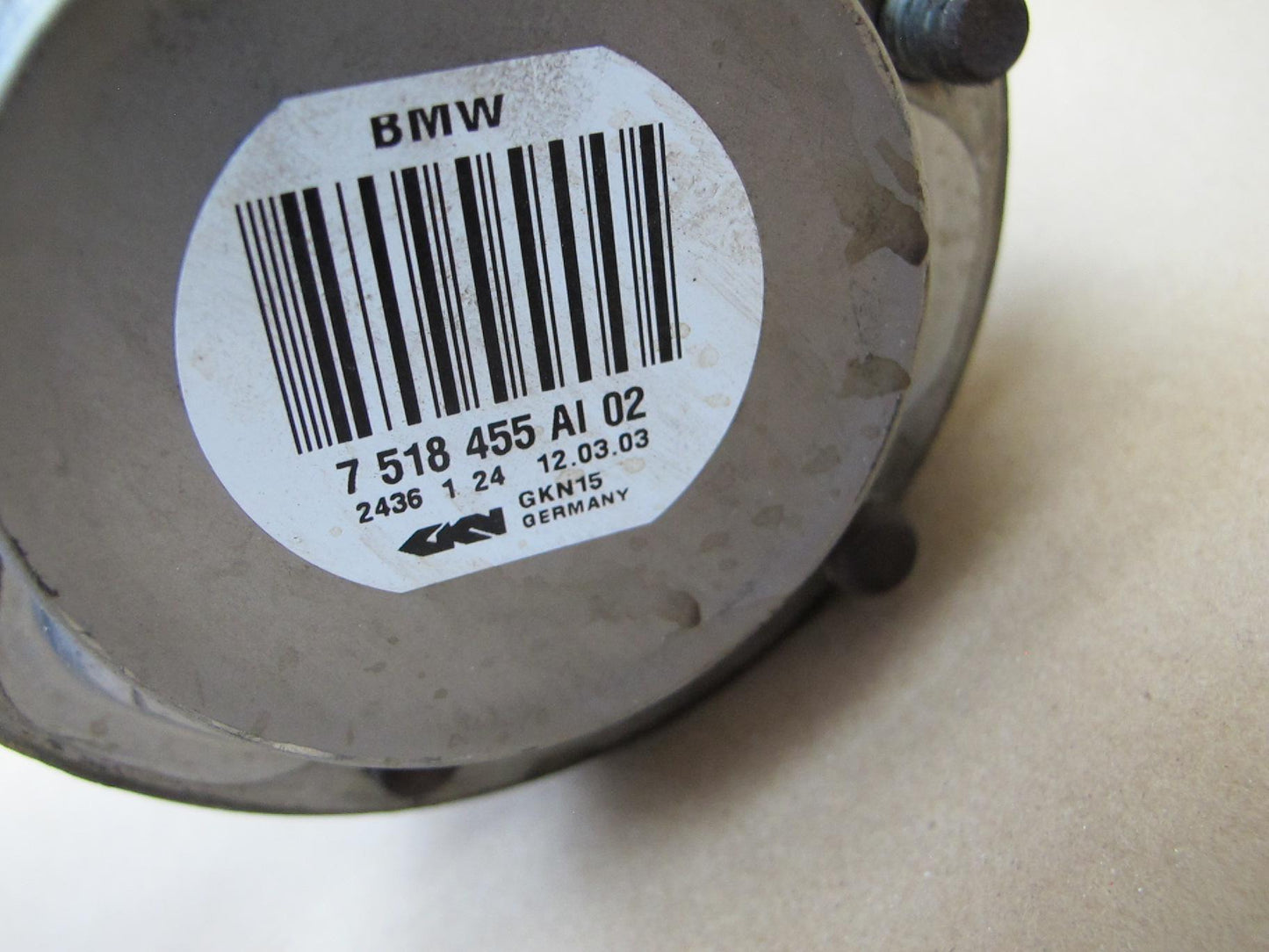 03-08 BMW E65 E66 7-SERIES Rear Left or Right Axle Shaft 7518455 OEM