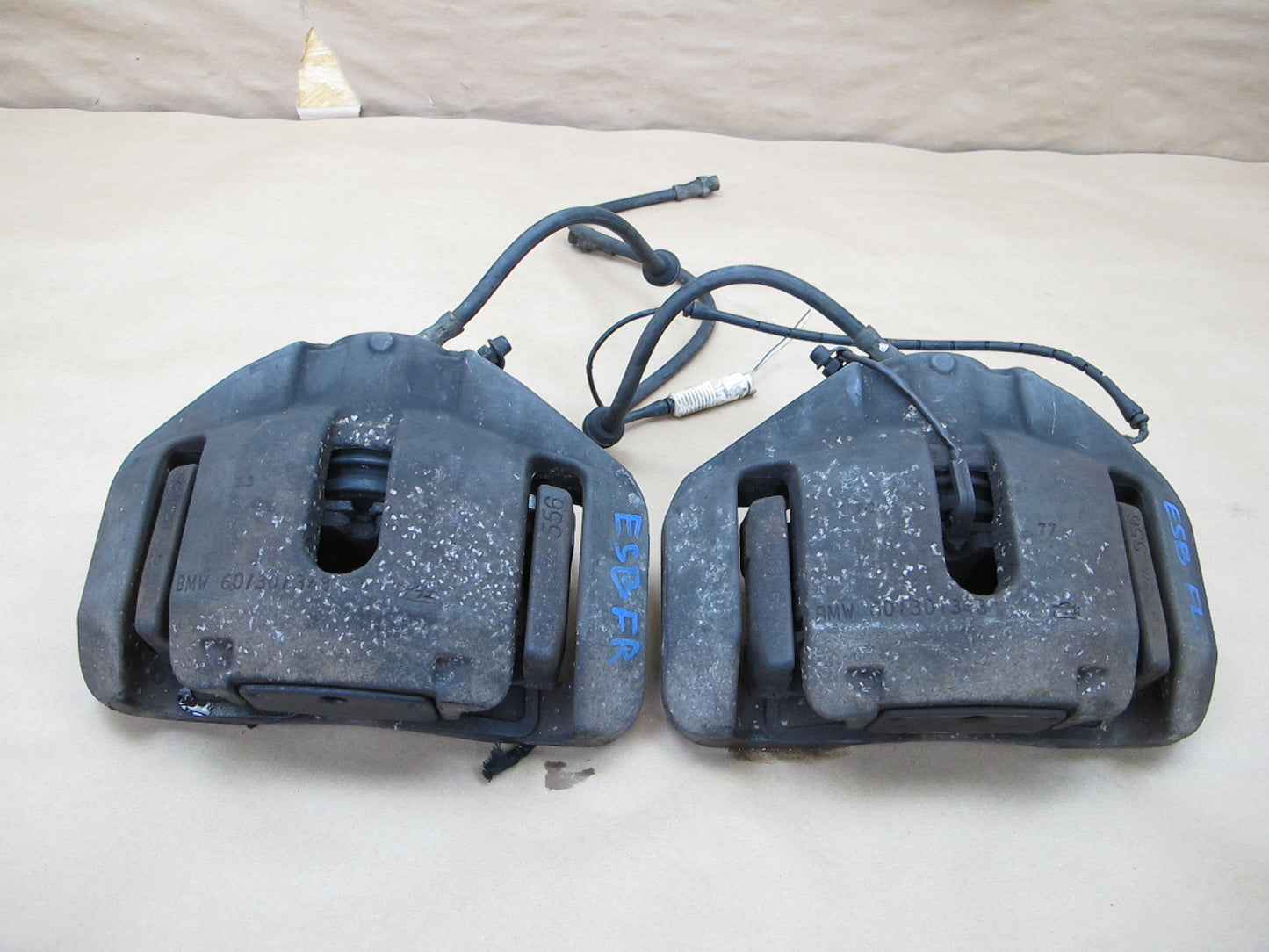 03-08 BMW E65 E66 RWD Set of 2 Front Left & Right Brake Caliper OEM