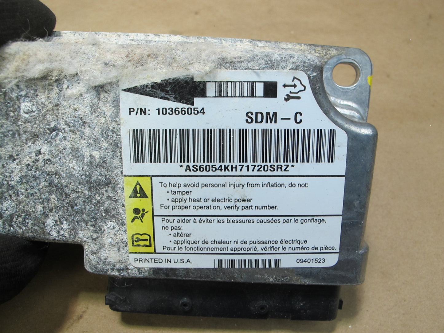 08-09 HUMMER H2 SRS AIRBAG CONTROL MODULE UNIT 10366054 OEM