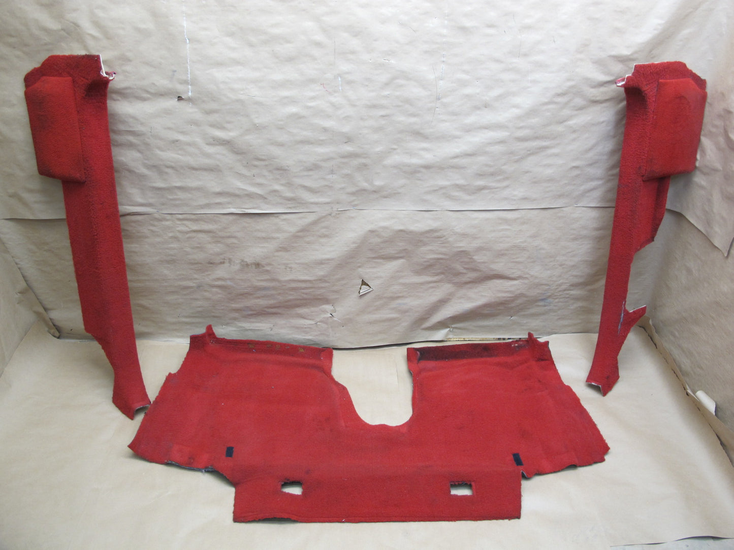 90-91 Chevrolet Corvette C4 Set of 5 Interior Floor MAT Carpet Cover RED OEM