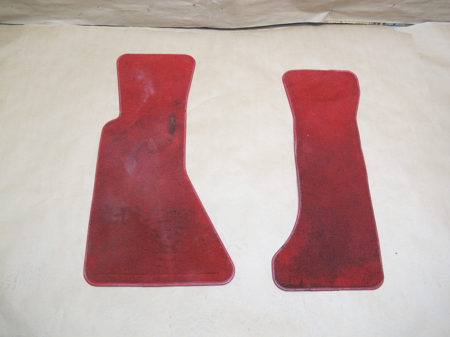 90-91 Chevrolet Corvette C4 Set of 2 Left Right Carpet Floor MAT Flame RED OEM