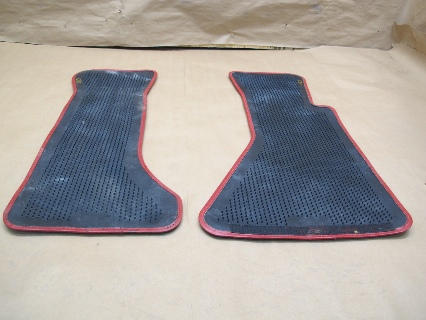 90-91 Chevrolet Corvette C4 Set of 2 Left Right Carpet Floor MAT Flame RED OEM