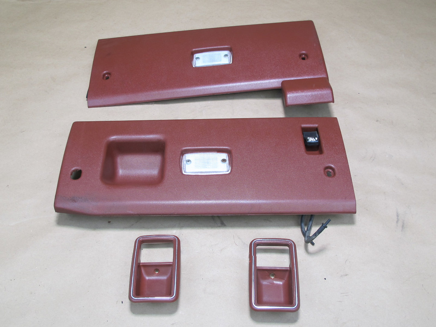 81-83 Datsun Nissan 280ZX Dash Left Right Knee Trim Cover Door Handle Trim Set