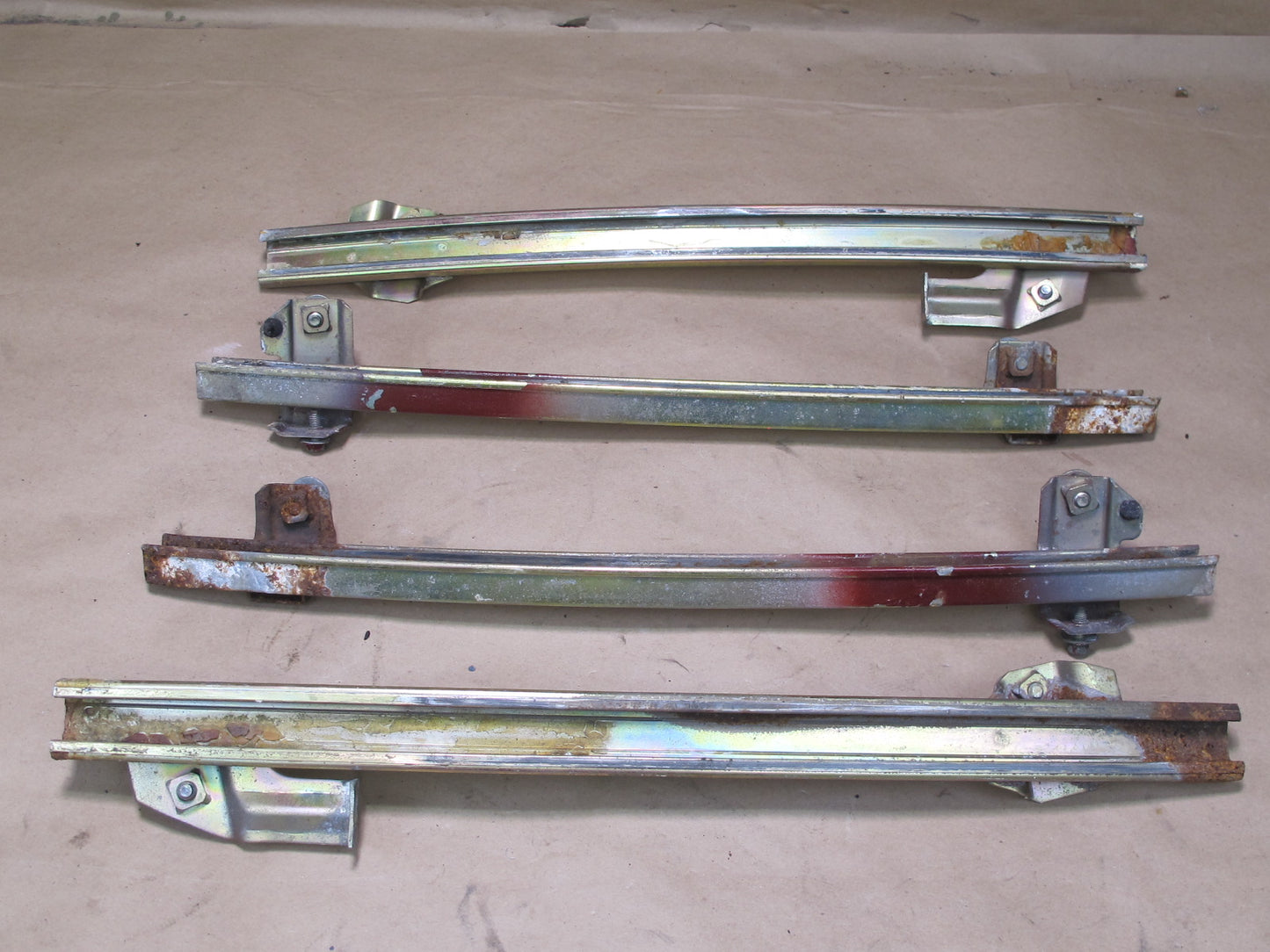 79-83 Datsun Nissan 280ZX S130 2+0 Set of 4 Left Right Window Track Guide OEM